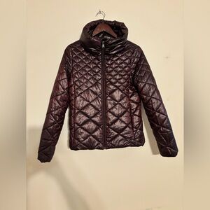 Victoria's Secret Deep Burgundy Quilted Puffer Jacket